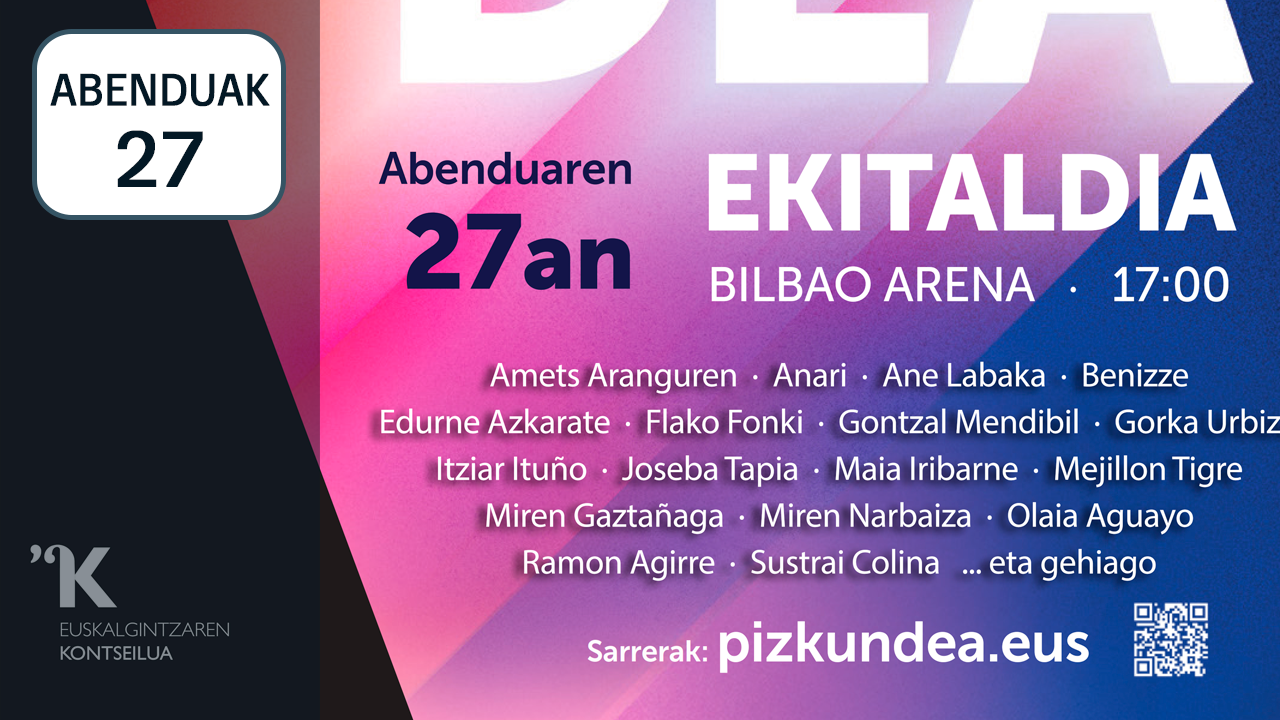 “Euskaraz bizitzeko Pizkundea” ekitaldi erraldoia